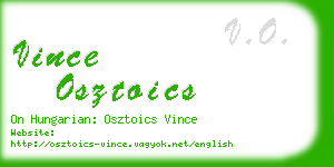 vince osztoics business card